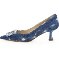 Evita Pumps 'PERLA' blauw denim
