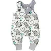 Land-Juwelen Rompertje/body aqua / grijs / zwart / wit