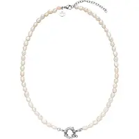 Purelei Ketting 'Charm' zilver / parelwit