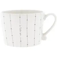 Bastion Collections koffiekop 10x8x7cm wit 'hello you'
