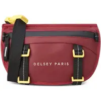 Delsey Schoudertas geel / donkerrood / zwart / wit