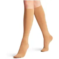 Falke KGaA Seidenglatt eenkleurig materiaal ondoorzichtig 40 DEN kniekousen dames huidskleur - maat 35-38