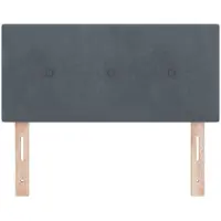 vidaXL Hoofdbord Donkergrijs 90 cm Fluweel
