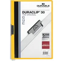 Durable klemmap DURACLIP, A4, kunststof, met clip, geel