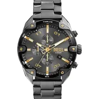 Diesel Analoog horloge 'Spiked' goud / antraciet / zilver