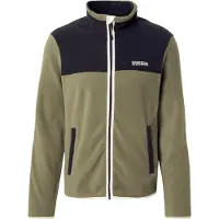 Napapijri Fleece jas 'DERGANA' olijfgroen / zwart / wit