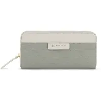 Kapten & Son Portemonnee 'Bergen Pro Large' pastelgroen / wit
