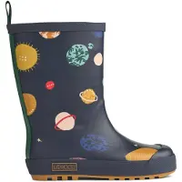 Liewood Regenlaarzen donkerblauw / geel / groen / wit