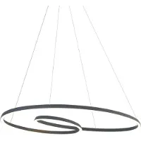 QAZQA Scandinavische hanglamp zwart 110cm incl. LED 3-staps dimbaar - Circuit