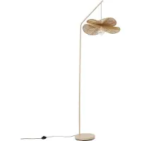 QAZQA Art Deco vloerlamp beige met beige kap - Nest