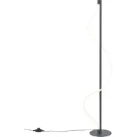 QAZQA Moderne vloerlamp zwart incl. LED 3-staps dimbaar - Twirl