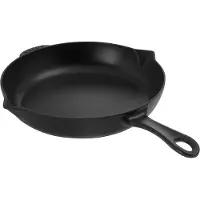 Staub gietijzeren koekenpan met schenktuit Ø26 cm Zwart