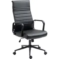 CLP Columbus Bureaustoel - Ergonomisch - Voor volwassenen - Kunstleer - zwart/zwart