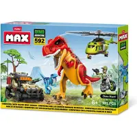 Zuru Max Dino With Dinosaur Figures And Accessories Construction Game 33x483x76 Cm 592 Pieces Veelkleurig