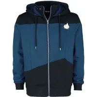 Star Trek Vest met capuchon - Starfleet Command - S tot XXL - voor Mannen - zwart-blauw | Maat XXL