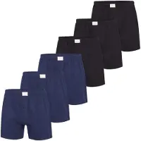 Phil&Co. Boxershorts ' Jersey Loose Fit ' donkerblauw / zwart