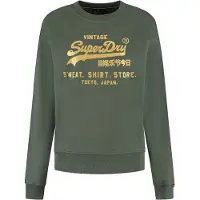Superdry Sweatshirt goud / donkergroen
