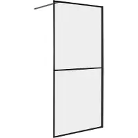 Beliani ACULEO - Douchescherm - Zwart - Veiligheidsglas