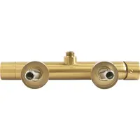 Beliani MELIQUINA - Wandgemonteerde badmengkraan - Goud - Messing