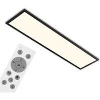 Briloner LED-paneel Colour, dimbaar, zwart, Woon-/ Eetkamer, Kunststof, Modern, LED plafondlamp