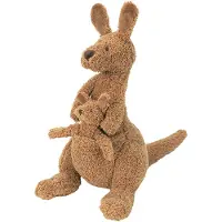 Happy horse Kangoeroe Kick Knuffel 24 cm - Bruin - Baby knuffel