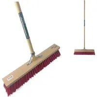 Synx Tools Straatbezem 60 cm - veger - tuinbezem - harde bezem - Incl. bezemsteel 160 cm