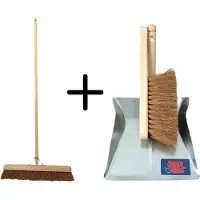 Synx Store Synx Tools Coco bezem 50cm en Stoffer en blik koko set