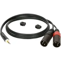 Klotz CABLE Y BLACK 2M MINI JACK 3P - 2X XLR MALE