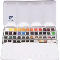 Van Gogh Aquarelverf set in metalen blik met 48 kleuren in halve Napjes