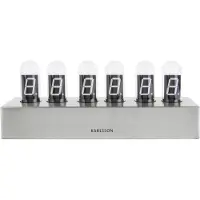 Karlsson Tafelklok Cathode - Geborsteld Staal - 28x7,5x11cm - Wit LED