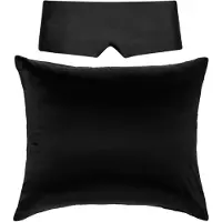 Silk Heaven Perfect Sleep Set Black Pearl - Kussensloop & Slaapmasker - - 60x70cm
