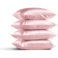 Silk Heaven 4x Zijden Kussensloop 50x70cm Vintage Roze Hotelsluiting 22 Momme - Kussensloop set - Luxe Silk Kussensloop 100% moerbei zijde - Zijde kussensloop - - 50x70cm / Hotelsluiting