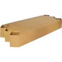 KarTent Kartonnen vouwbed - 70 x 200 cm / Met bovenblad en omranding - Makkelijk op te bergen -