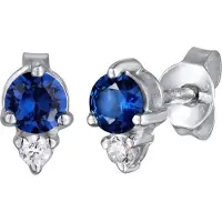 Elli Oorbellen saffier / zilver