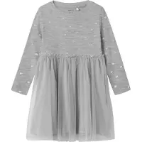Name it Jurk 'NMFNadja' grijs gemêleerd / zilver