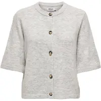 ONLY Gebreid vest 'ONLCamilla' grijs gemêleerd