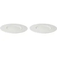 Palmer - White Delight - Bord - 2 stuks - ø 29 cm - Wit - Porselein - Bordenset