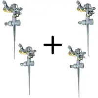 Synx Store Synx Tools sectorsproeier set van 4 - sproeier - Messing - 360 graden - sectorbegrenzer - 14 M reikwijdte