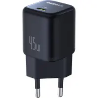 Baseus iPhone17-compatibele PicoGo Gallium Nitride Snellaadadapter 1C 45W Interstellaire Zwart