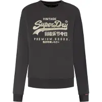 Superdry Sweatshirt lichtgrijs / zwart