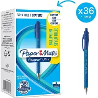 Papermate Flexgrip Ultra ST Bleu Stylo à bille Moyen 36 pièce(s)