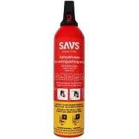 SAVS Sprayblusser Vetblusser schuim 750 ml - 5A 5F - PFAS-Fluor vrij - Geschikt voor keuken, huis, auto, boot, caravan of camper - Brandblusser - Schuimblusser