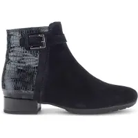 Gabor Enkellaarsjes - H-leest - Blokhak 2 cm - Blauw