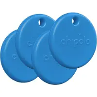 Chipolo POP - Bluetooth Tracker & KeyFinder - Werkt met Apple Find My & Android Find My Device - Tracker Apple iPhone & Android - 120 dB - Blauw - 4 Pack