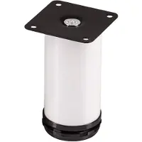 Sotech 4 stuks meubelpoot Jimmy, wit rond, diameter: 50 mm, hoogte: 150 mm verstelbaar
