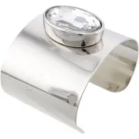 Behave – Bangle – Zilverkleur Transparant – Open – Breed – Statement – Dames