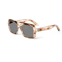 Vista Bonita ELBA – Zonneleesbril UV400 – Sterkte +2.00 – Kleur Maple – Unisex model - Solide montuur – Grote pasvorm – Flexveren - Inclusief etui en doekje