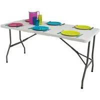 Eurotrail Pavillon S - Campingtafel - 152*71*75cm - Wit/Grijs