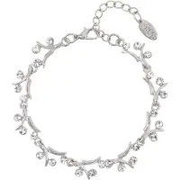 Behave - Zilverkleurige armband - Transparante kristallen - Tijdloos chic