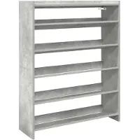 vidaXL Schoenenkast 80x25x100 cm bewerkt hout betongrijs